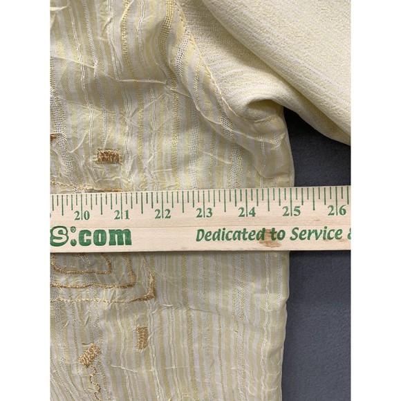 Pronti Button Down Shirt Men's Size XL Yellow Short Sleeve Embroidered Design - Picture 5 of 14